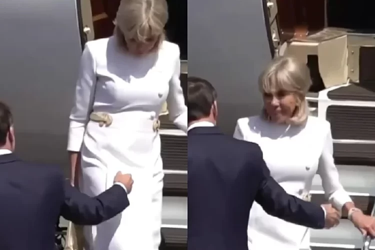 (VIDEO) Brigitte Macron opet je posramila Emmanuela i opet ispred aviona