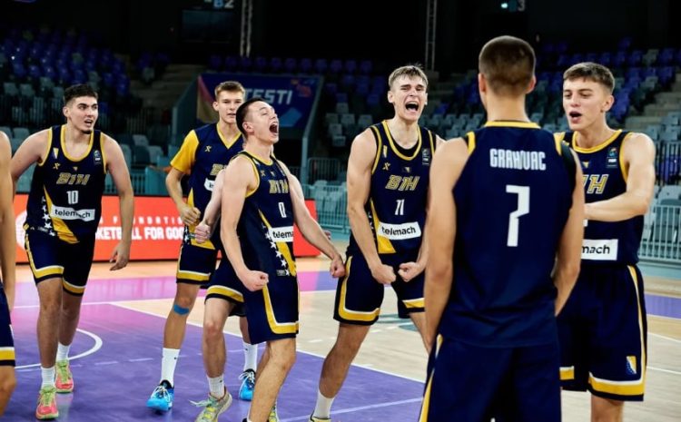 Igrač HKK Široki s juniorima BiH u četvrtfinalu Eurobasketa B divizije