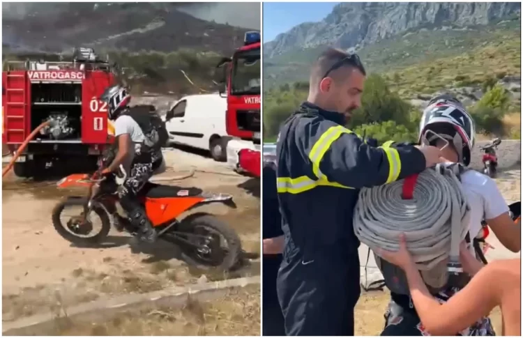 Evo kako je mladić iznenadio vatrogasce u Kaštelima dok se bore s požarom