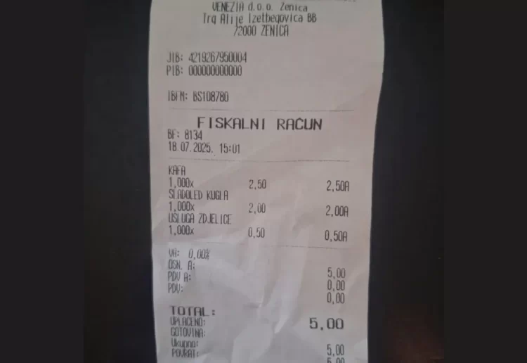 Kava, sladoled i… porez na posuđe?