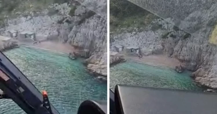 Skok s litice na Jadranu završio ozljedama: Helikopter sletio na plažu i spasio mladića