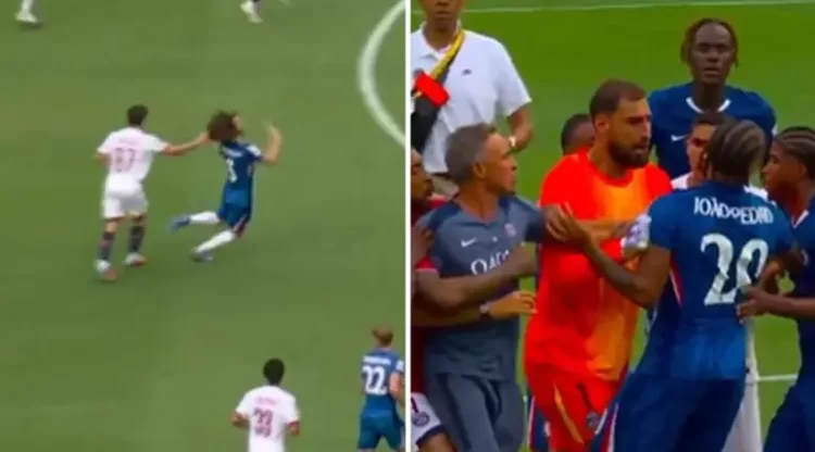 (VIDEO) Pogledajte skandal na finalu: Igrač PSG-a hvatao Cucurellu za kosu, Luis Enrique za vrat
