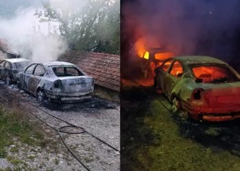 Dva automobila potpuno izgorjela kod Jablanice