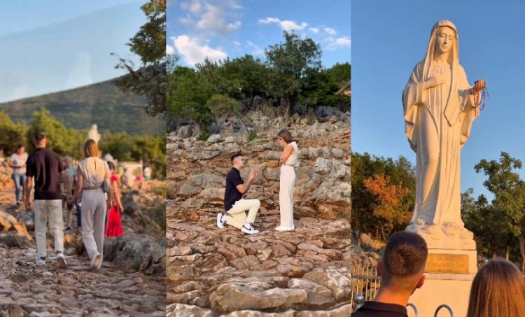 Emotivna prosidba na Brdu ukazanja u Međugorju