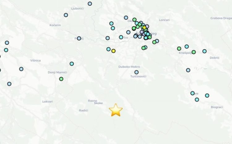 Jak potres uzdrmao Hercegovinu, epicentar u Širokom Brijegu