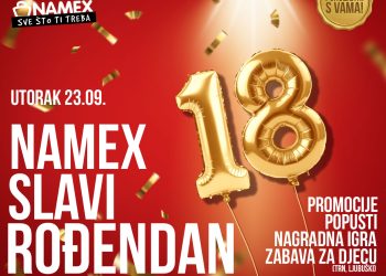 Namex slavi 18. rođendan uz popuste, nagradne igre i zabavu za najmlađe