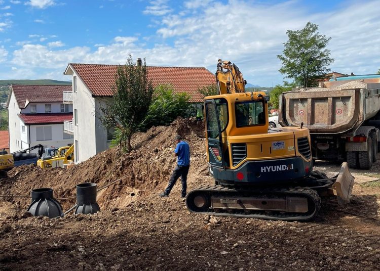 Radovi na izgradnji kanalizacije u užem središtu Posušja