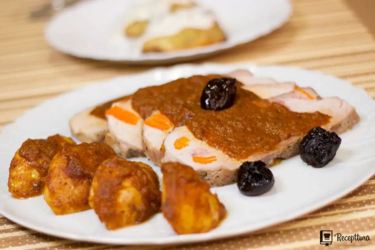 Pečeni svinjski but na lovački