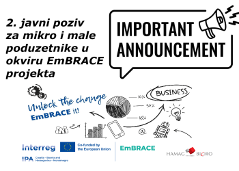 Tri milijuna eura bespovratnih sredstava za mikro i mala poduzeća u okviru EmBRACE projekta