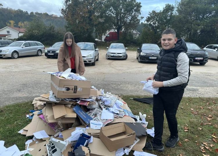 Održana druga akcija Prve osnovne škole Široki Brijeg prikupljanja starog papira