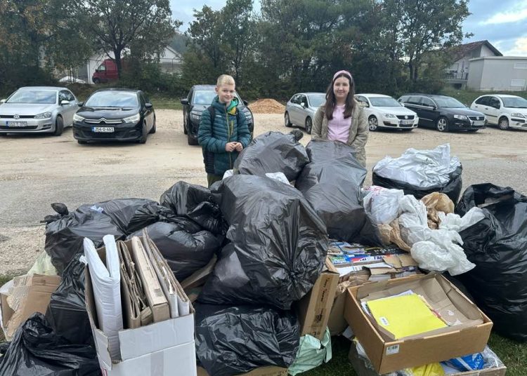 Održana druga akcija Prve osnovne škole Široki Brijeg prikupljanja starog papira