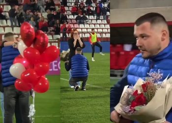 Mostarac zadivio publiku: Navijač Veleža zaprosio djevojku na terenu