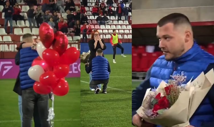 Mostarac zadivio publiku: Navijač Veleža zaprosio djevojku na terenu