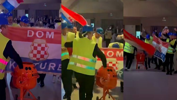 Spektakl u Stocu: Mladoženjina ekipa ušla u salu s mješalicom punom vina