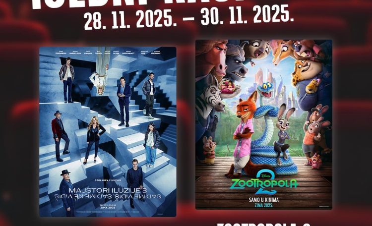 Kino Borak Široki Brijeg donosi dva velika filmska naslova ovog tjedna