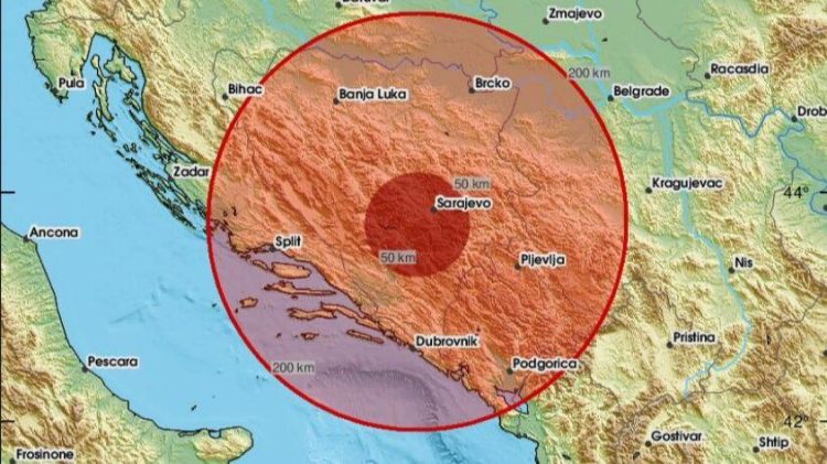 Potres jačine 3,1 po Richteru pogodio BiH