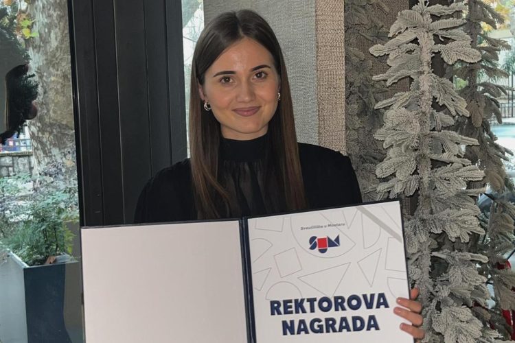 Gruđanka Petra Bračić dobitnica rektorove nagrade Sveučilišta u Mostaru