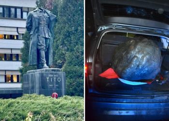Slovenija: Odrezana i ukradena glava spomenika Titu, otkrivena u prtljažniku auta s hrvatskim tablicama