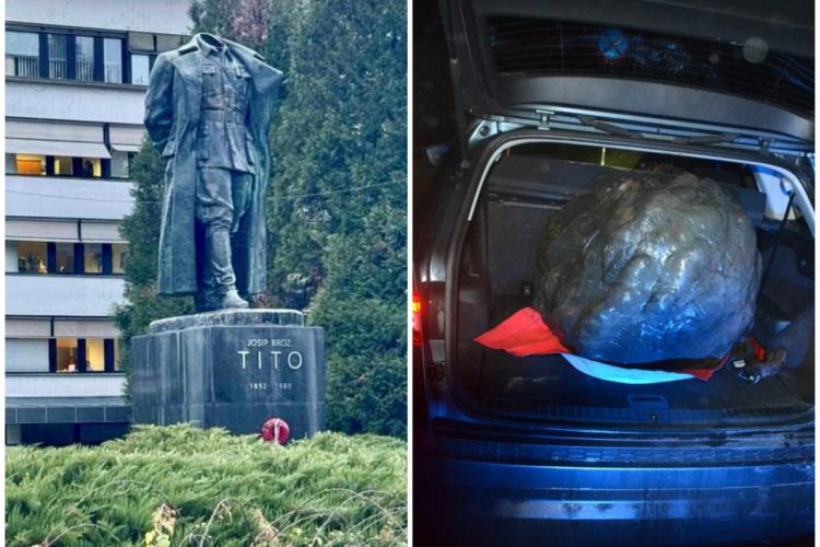 Slovenija: Odrezana i ukradena glava spomenika Titu, otkrivena u prtljažniku auta s hrvatskim tablicama