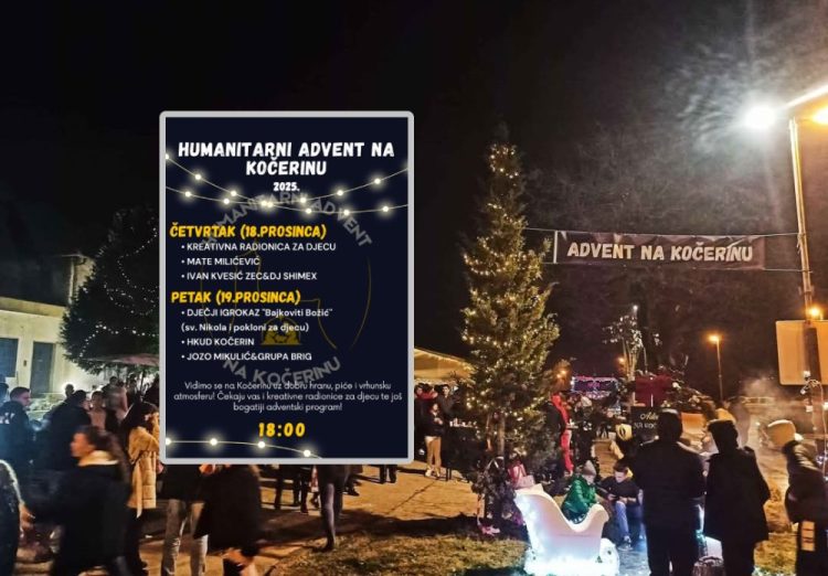 Što vas čeka na Kočerinu: Humanitarni advent 18. i 19. prosinca