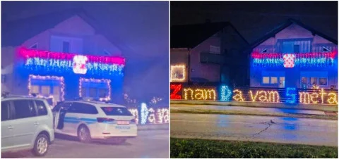 Prerezane žice lampica na kući na kojoj je pisalo: “ Znam da vam smeta”