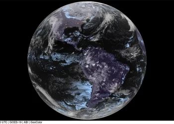 Pogled iz svemira na planetu Zemlju u prvim sekundama 2026. godine