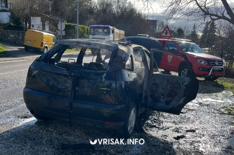 Požar na cesti Široki Brijeg – Mostar, izgorio još jedan automobil