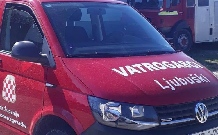 Ljubuški vatrogasci gasili požar na travi i raslinju