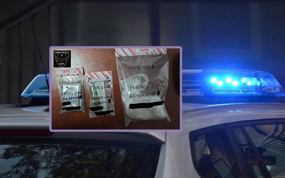 U pretresu kuće u Mostaru pronađena veća količina heroina