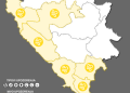 Žuti meteoalarm: Evo u kojim gradovima Hercegovine će biti jaki naleti vjetara danas