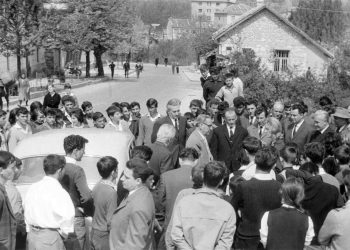 Susret Širokobriježana s nobelovcem Ivom Andrićem 1963. godine