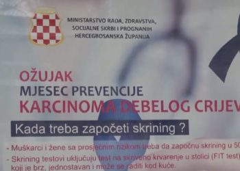 Veliki odaziv u kampanji prevencije karcinoma debelog crijeva u HBŽ