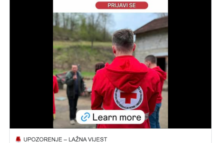 Upozorenje CK FBiH: Pojavila se lažna vijest, ne ostavljajte svoje osobne podatke