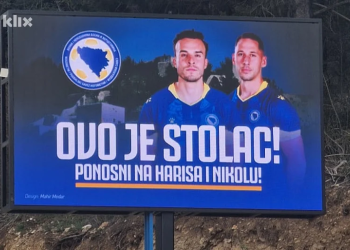 Stolac: Osvanuo zajednički bilbord Nikole Katića i Harisa Tabakovića