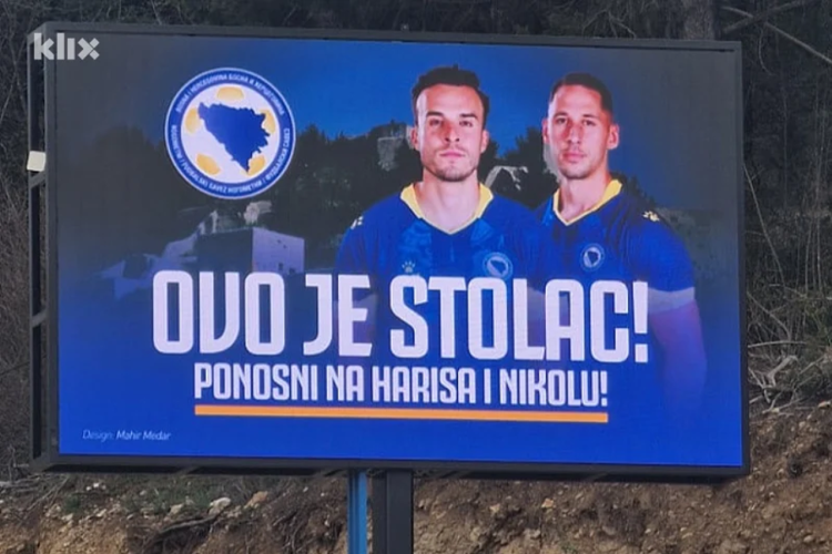 Stolac: Osvanuo zajednički bilbord Nikole Katića i Harisa Tabakovića