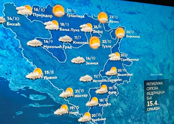 Na vremenskoj prognozi RTRS-a glavni grad BiH zamijenjen Istočnim Sarajevom