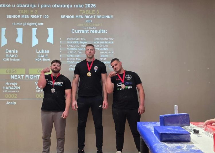 Širokobriješki obarači ruke ostvarili zapažene rezultate na Prvenstvu Hrvatske