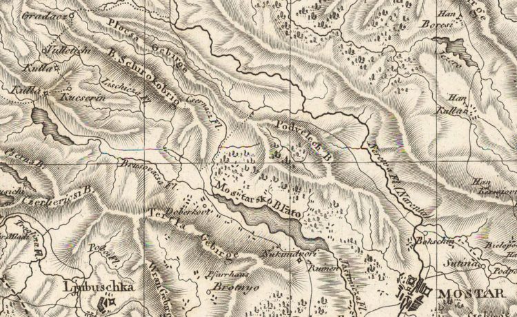 Iz prošlosti Širokog Brijega: Najstariji kartografski prikaz iz 1810.