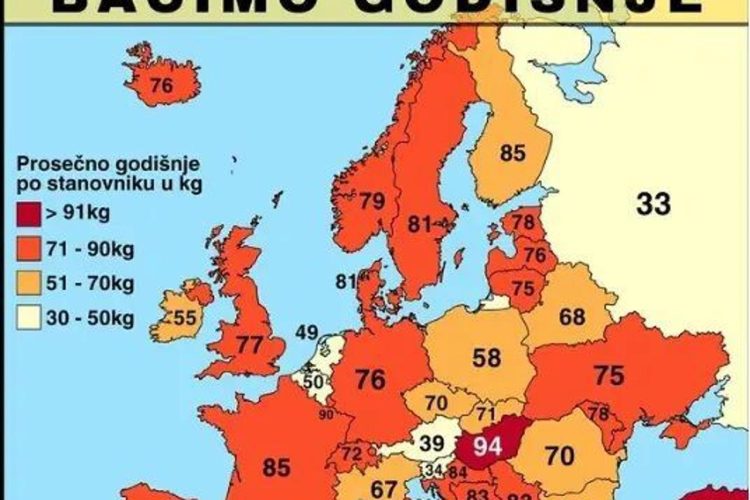 Svaki stanovnik BiH godišnje baci 83 kg hrane, dok mnogi nemaju što jesti