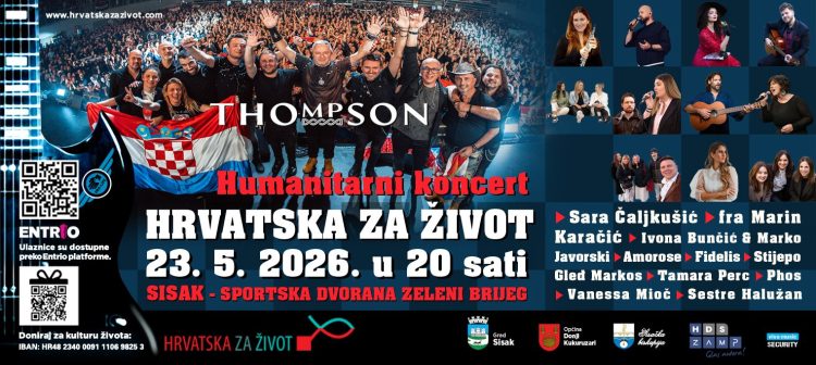Thompson i fra Marin Karačić predvode humanitarni koncert “Hrvatska za život”