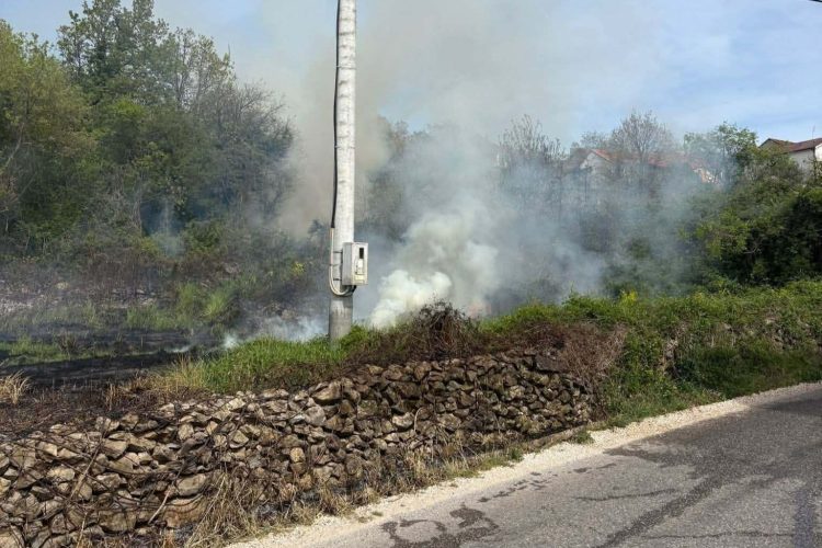 Požar u Gornjim Hanzićima kod Čitluka: Spašeni voćnjak i kuća