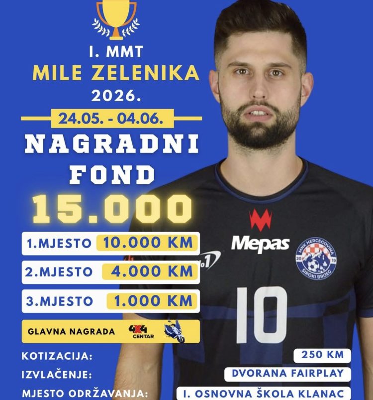 Široki Brijeg domaćin velikog futsal spektakla: Prvi Memorijalni turnir “Mile Zelenika”
