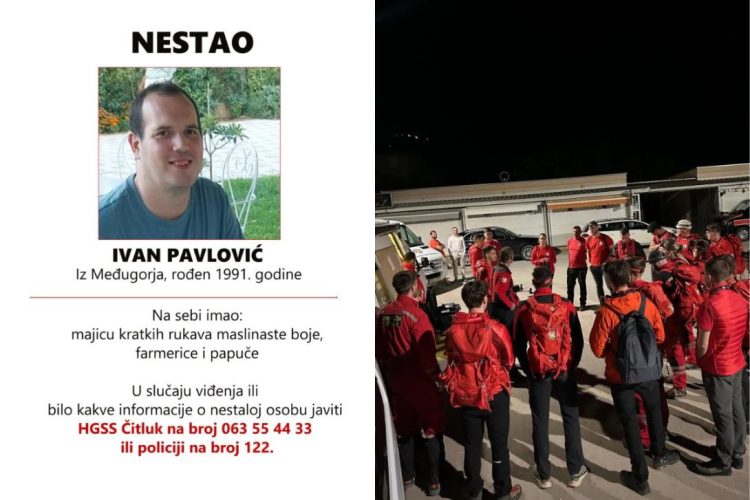 Nestao Ivan Pavlović iz Međugorja, HGSS poziva građane na pomoć