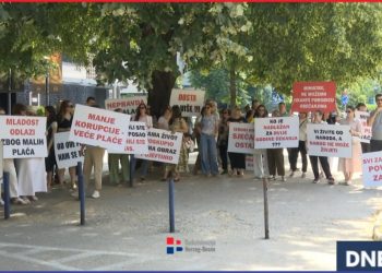 (VIDEO) Pravosudni službenici u HNŽ-u stupili u štrajk upozorenja
