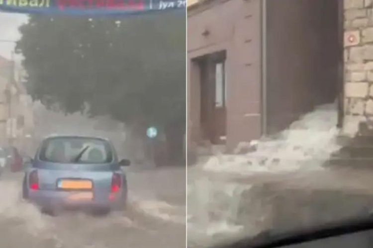 (VIDEO) Nevrijeme: Za samo pola sata kiše ulice ovog grada u Hercegovini pretvorile se u bujice