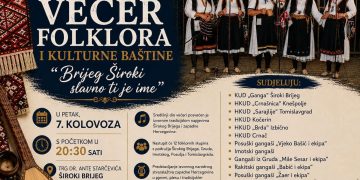Široki Brijeg u znaku tradicije: U petak tradicionalna večer folklora na Trgu dr. Ante Starčevića