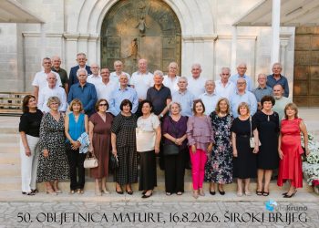 50. obljetnica mature bivših gimnazijalaca u Širokom Brijegu