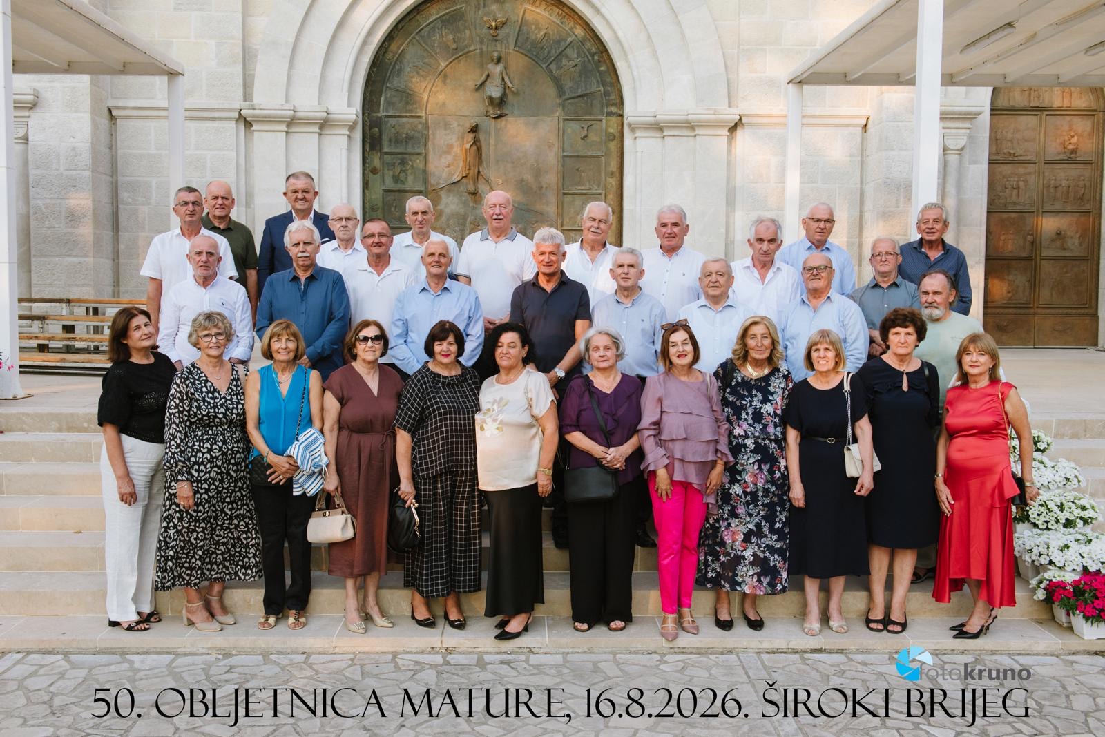 50. obljetnica mature bivših gimnazijalaca u Širokom Brijegu 50. obljetnica mature bivših gimnazijalaca u Širokom Brijegu