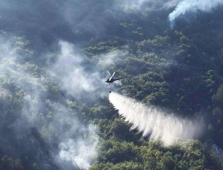 Šumski požar izvan kontrole kod Konjica: Air tractor u akciji