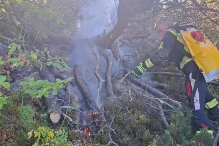 I dalje gori na Čvrsnici iznad ski-staze, vatrogasci gase zaostale panjeve